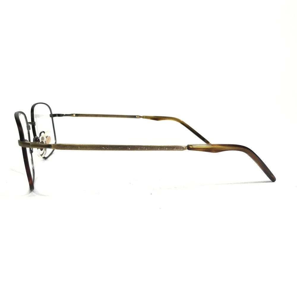 Sama Eyeglasses Frames 1700 ATG Brown Gold Square Full Rim 53-20-140